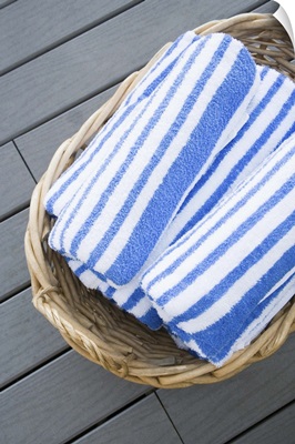 Beach towels in basket