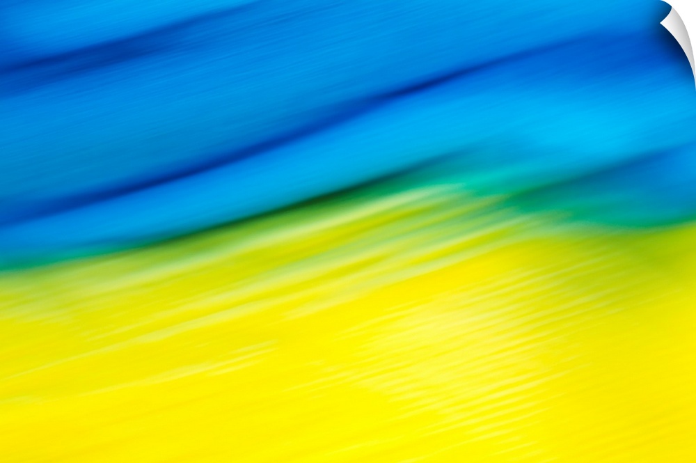 Blue and yellow abstract (intentional camera movement). United Kingdom.