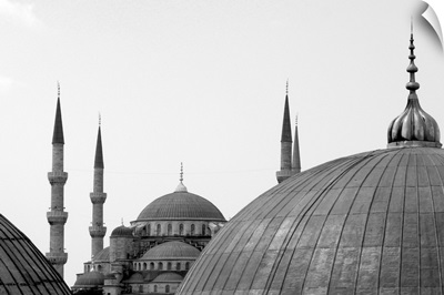 Blue Mosque seen from Hagia Sofia, Istanbul, Turkey.