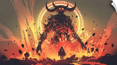 Boss Fight With Lava Demon