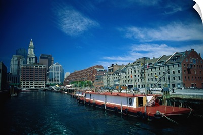 Boston harbor and skyline, Massachusetts