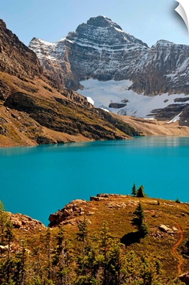 Bright blue lake, Yoho National Park, British Columbia, Canada