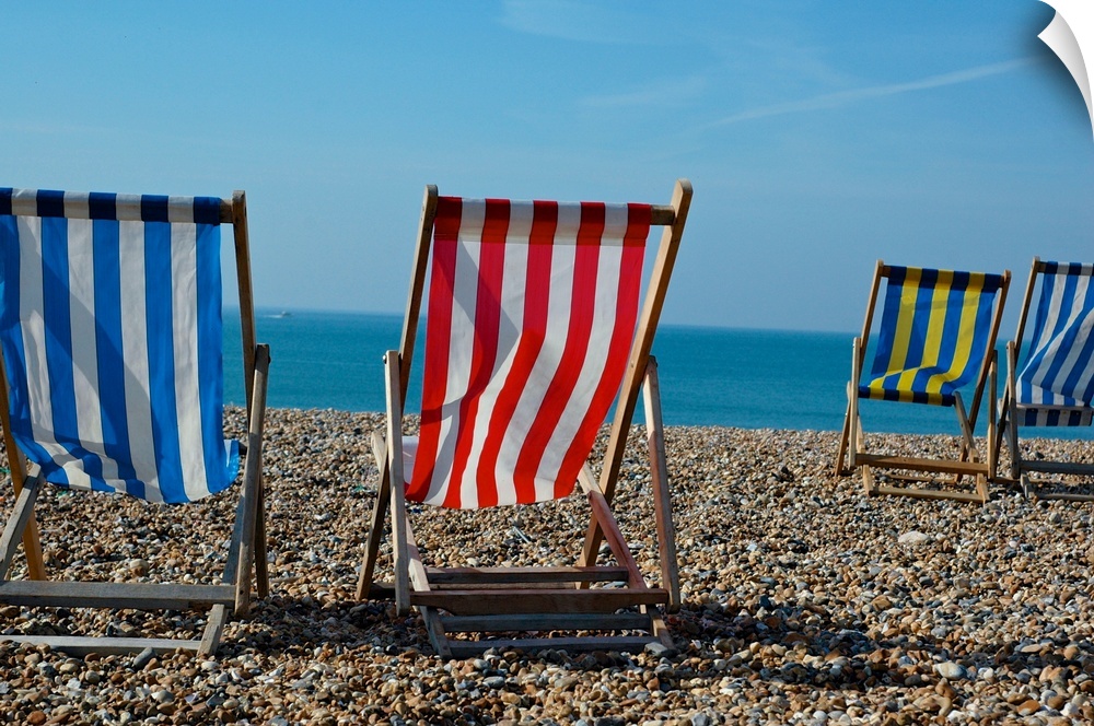 Beach chairs on Brighton beach smells like summer.