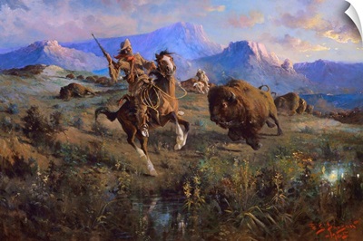 Buffalo Hunt By Edgar Samuel Paxson
