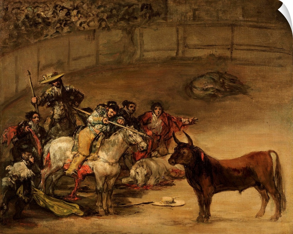 Francisco de Goya (Spanish, 1746-1828), Bullfight, Suerte de Varas, 1824, oil on canvas, 49.5 x 61 cm (19.5 x 24 in), The ...
