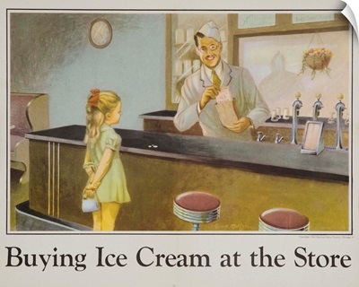 Buying Ice Cream At The Store Poster