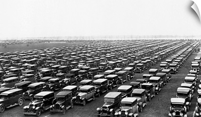 Car-Filled Soldier Field Parking Lot
