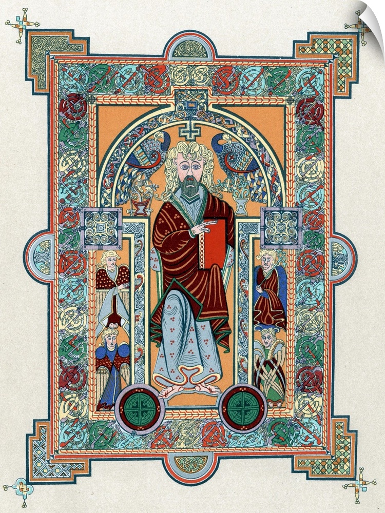 Celtic manuscript depicting St. Matthew