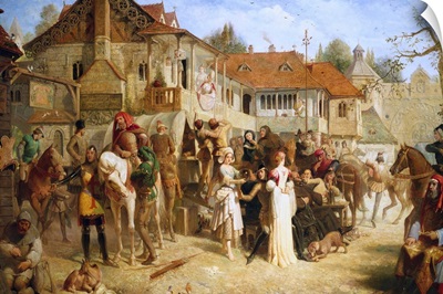 Chaucer's Canterbury Pilgrims, Tabard Inn By Edward Henry Corbould