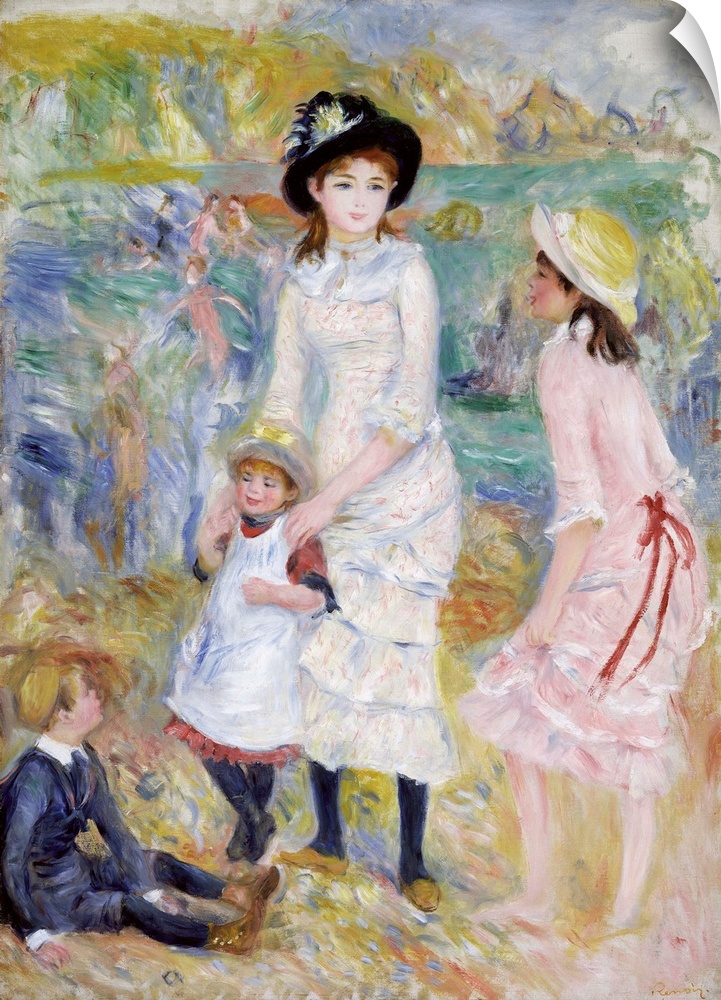 Pierre-Auguste Renoir (French, 18411919), Children on the Seashore, Guernsey, c. 1883, oil on canvas, 91.4 x 66.4 cm (35.9...