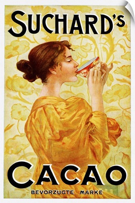 Circa 1905 Belgian Poster For Suchard's Cacao