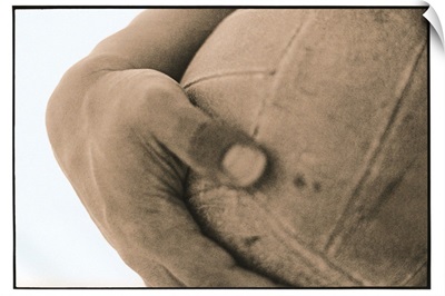Close-Up of Hand with Volleyball