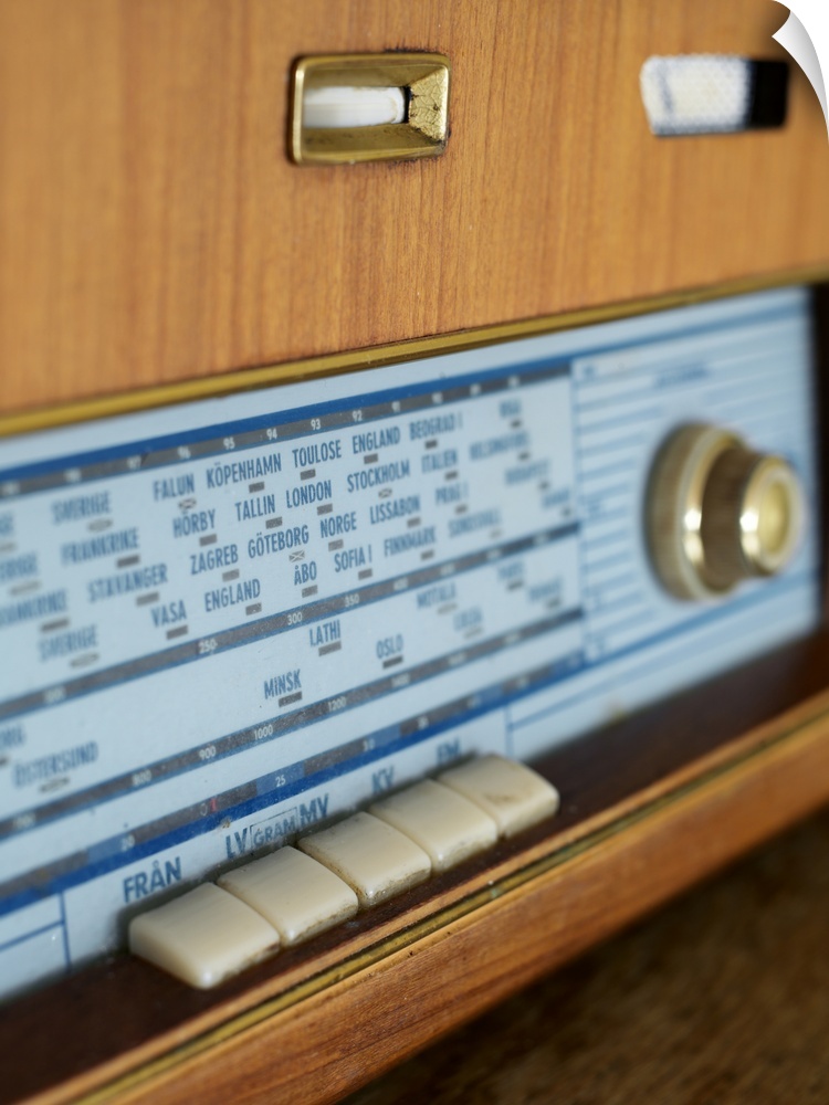 Close-up of radio