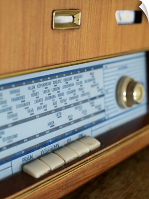 Close-up of radio
