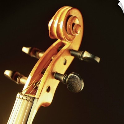 close-up of the keys of a violin