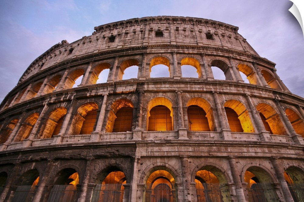 Colosseum, or Coliseum, originally Flavian Amphitheatre, is an elliptical amphitheatre in center of city of Rome, Italy, l...