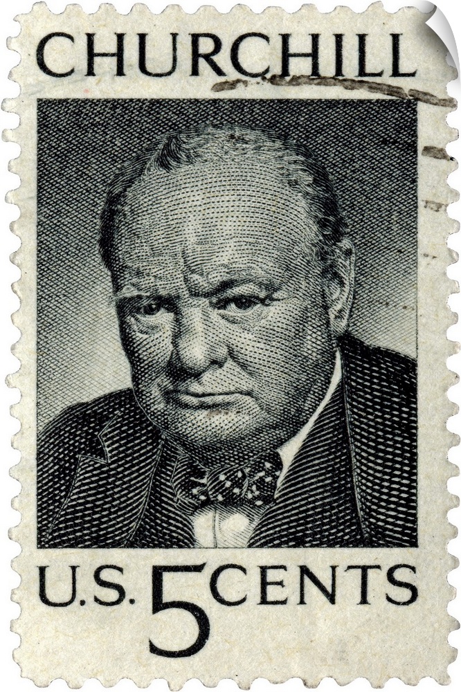Commemorative stamp featuring Winston Churchill, Former British Prime Minister