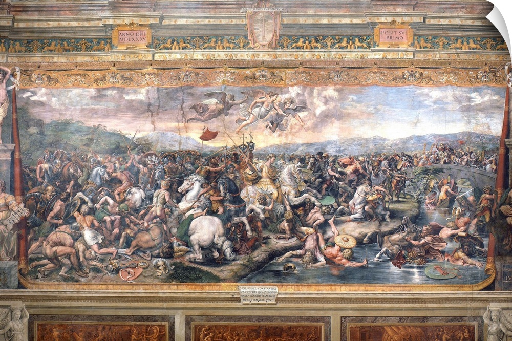 Room of Constantine, one of the four Stanze di Raffaello (Raphael Rooms), Vatican Palace, Rome. Fresco. 1508/9-1520.