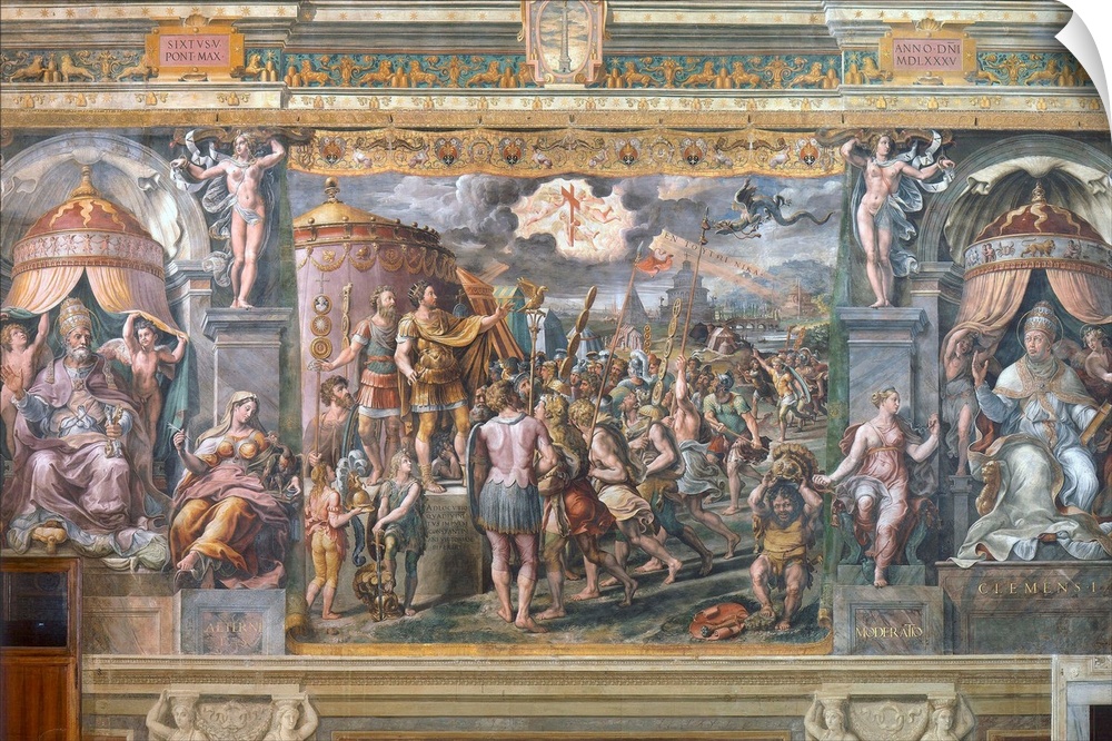 Room of Constantine, one of the four Stanze di Raffaello (Raphael Rooms), Vatican Palace, Rome. Fresco. 1508/9-1520.