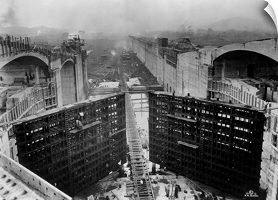 Construction Of Panama Canal Locks