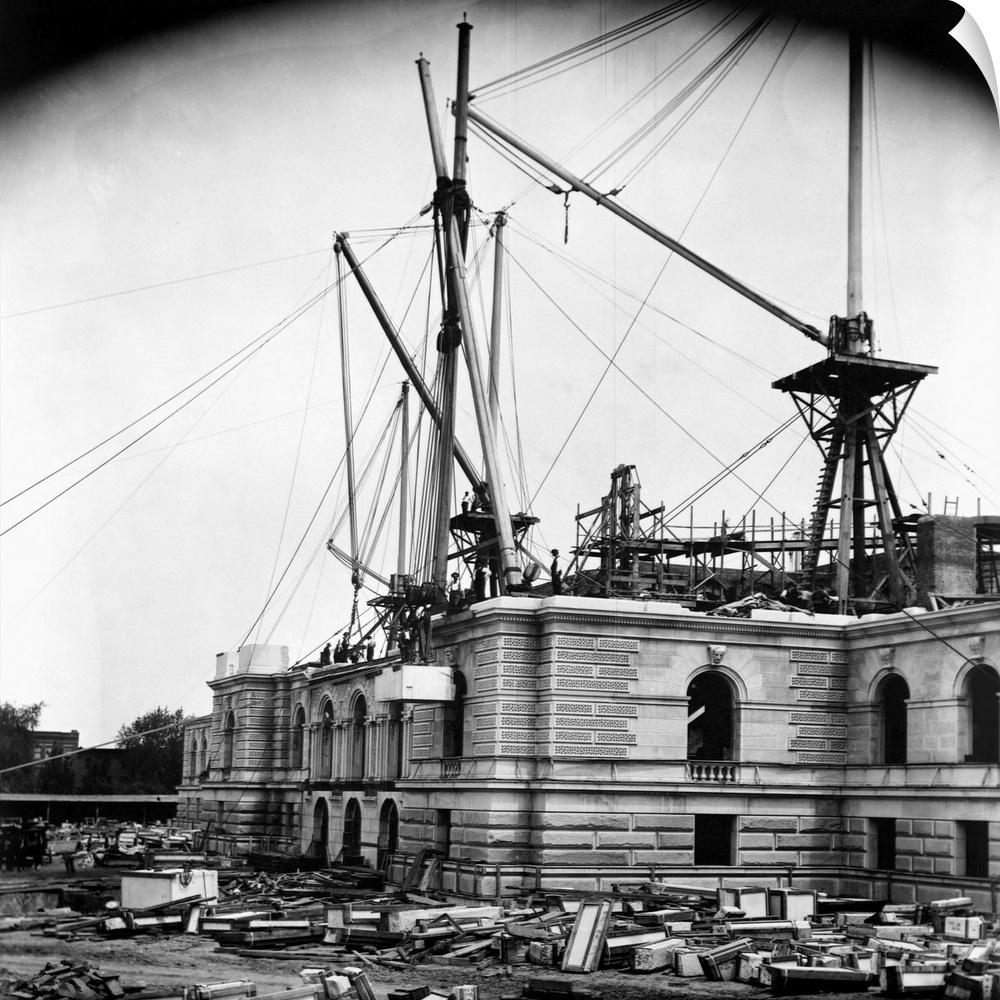 CONSTRUCTION OF THE LIBRARY OF CONGRESS PHOTOS MAY 4, 1892 --- Image by .. CORBIS