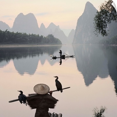 Cormorant Fishermen In Li River