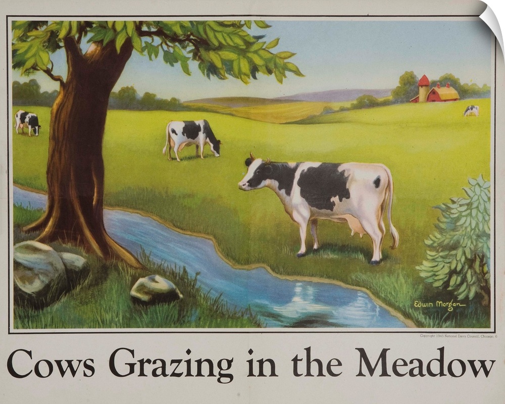 National Dairy Council Poster, Chicago, 1945. Illustrated by Edwin Morgan.