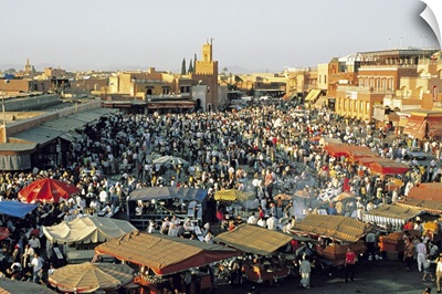 Crowded market in Morocco