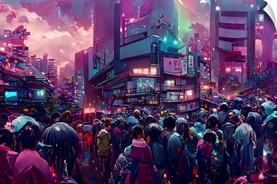 Crowded Tokyo Streets Scene VII