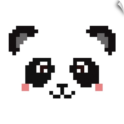 Cute Pixel Panda Face