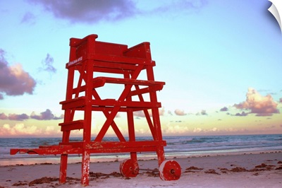 Daytona Beach Lifeguard Stand at Sundown.