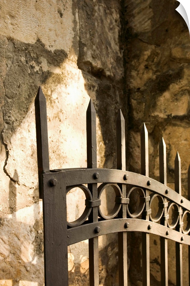 Detail of wrought iron gate in San Antonio