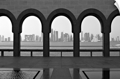 Doha skyline from museum of Islamic Art.