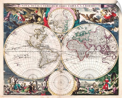 Double-Hemisphere World Map By Joachim Bormeester