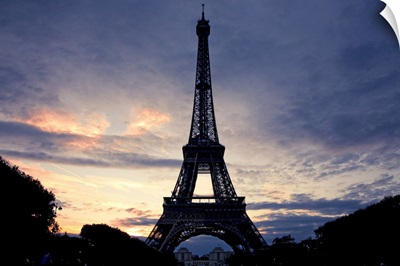 Eiffel Tower at sunset, Paris, France