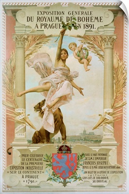 Exposition Generale Du Royaume Di Boheme A Prague En 1891 Poster By Vojtech Hynais
