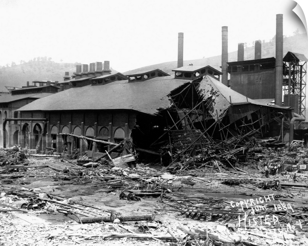 A ruined factory building in Johnstown, Pennsylvania. The flood of 1889 killed over 2,000 people.