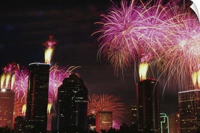 Fireworks Over Houston, Texas