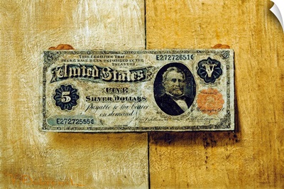 Five Dollar Bill By Victor Dubreuil