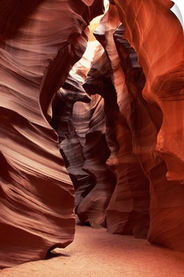 Flashflood-eroded sandstone formations of Antelope Slot Canyon, Arizona