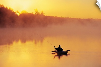 Fly-Fishing In Lake Muskoka, Ontario
