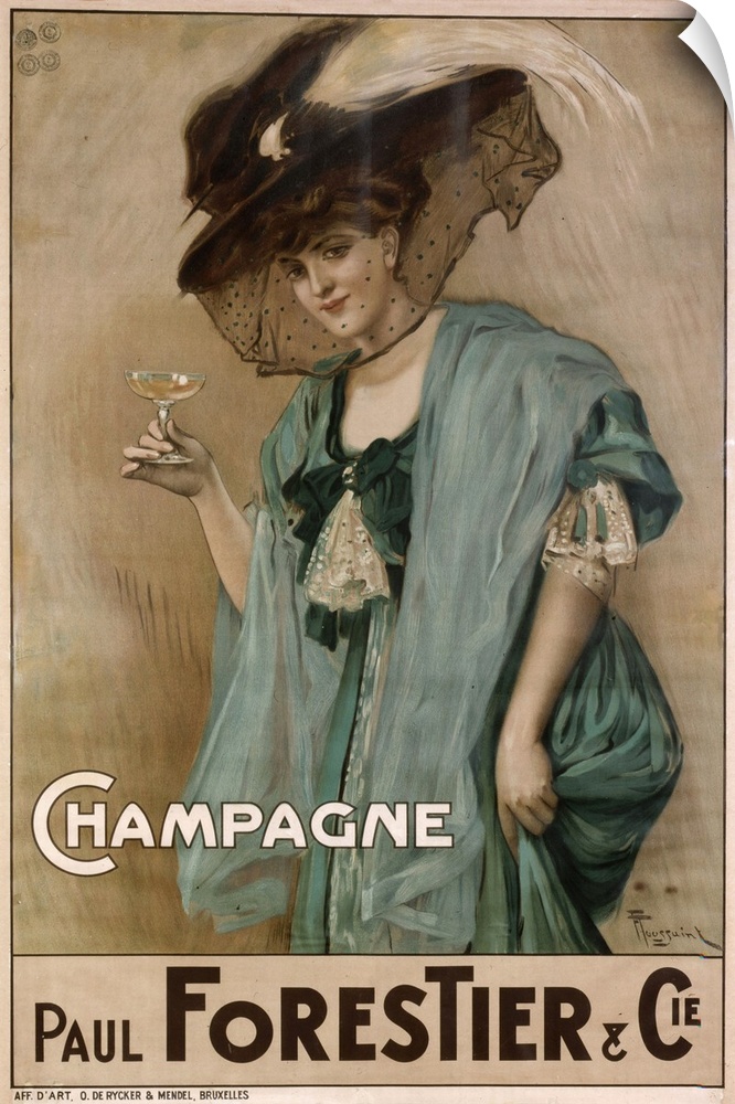 French poster advertising champagne