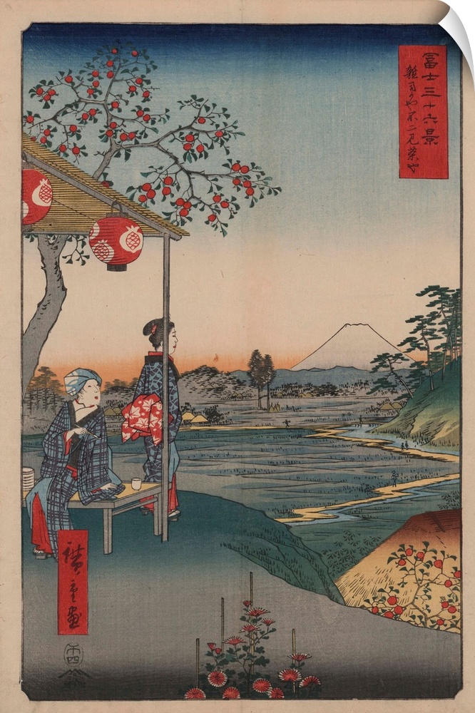 A print from the series Thirty-Six Views of Mount Fuji by Hiroshige. | Located in: Library of Congress.