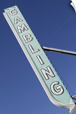 Gambling neon sign in Las Vegas, Nevada