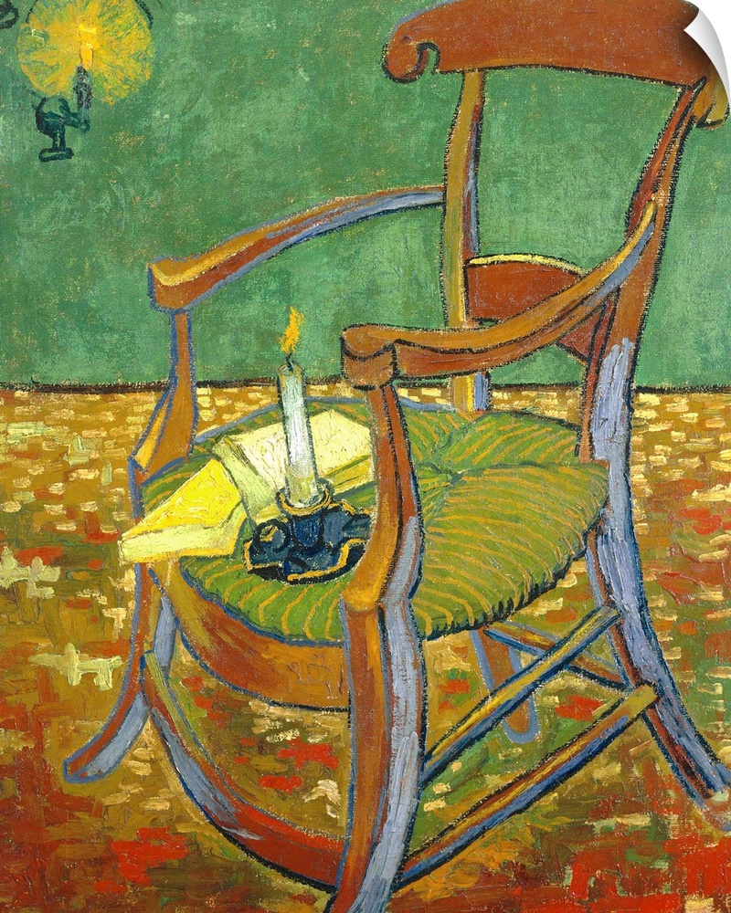 Vincent van Gogh (Dutch, 1853-1890), Gauguin's Chair, 1888. Oil on canvas, 72.5 x 90.3 cm (28.5 x 35.5 in). Van Gogh Museu...