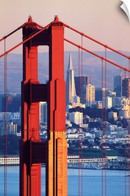 Golden Gate Bridge And San Francisco Skyline