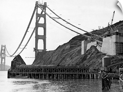 Golden Gate Bridge Under Construction