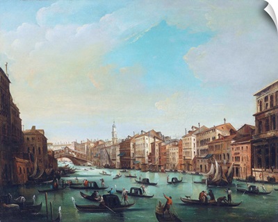 Grand Canal Of Venice And Rialto Bridge By Giuseppe Bernardino Bison