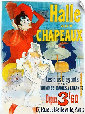 Halle Aux Chapeaux Poster By Jules Cheret