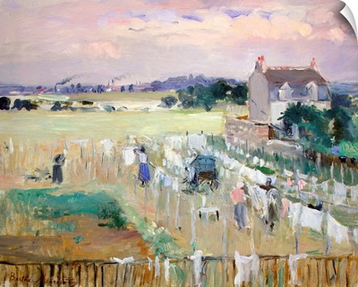 Hanging The Laundry Out To Dry By Berthe Morisot